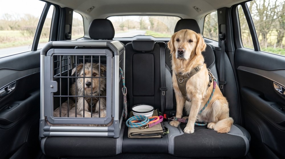 Manage Space and Seating for Two Dogs