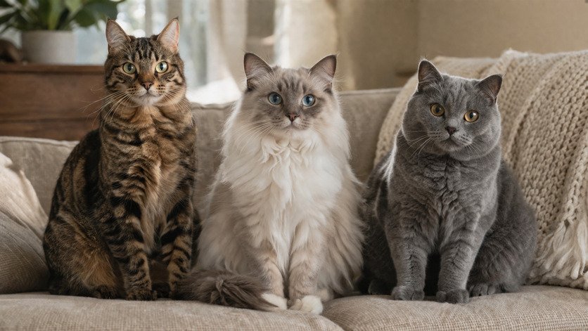 multiple cat breeds comparison