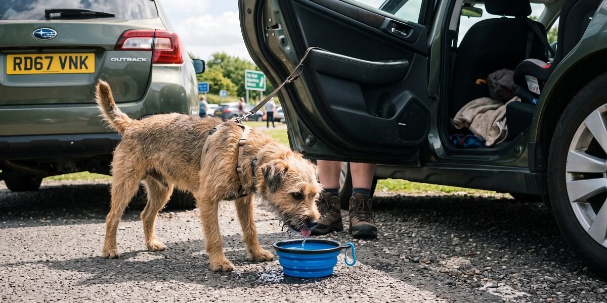 Dog refuses water while traveling