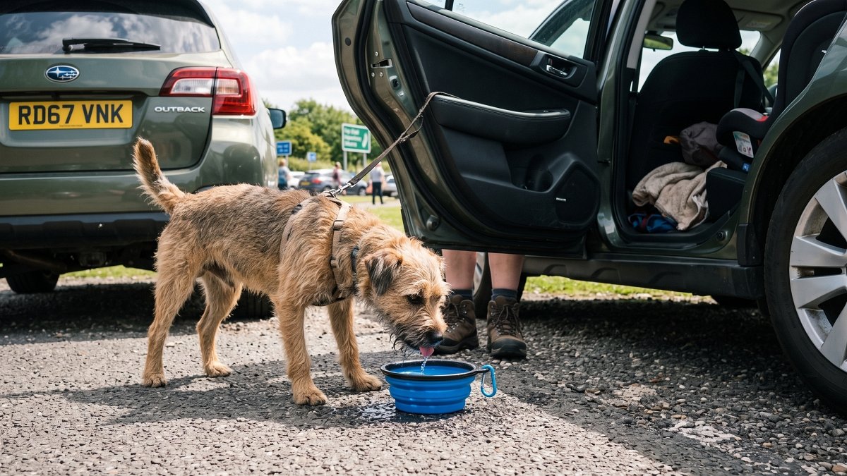Dog refuses water while traveling